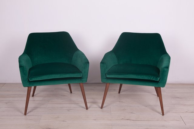 Polish Armchairs 1960s Set Of 2 For, Green Leather Furniture Polish