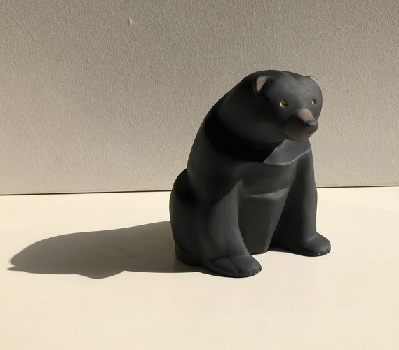 Ceramic Black Bear by Daniele Nannini for sale at Pamono