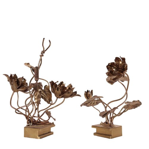 Brass Sculptures, Set of 2 for sale at Pamono