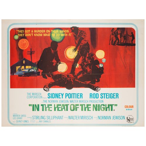 In the Heat of the Night Original Film Poster, UK, 1967 for sale at Pamono