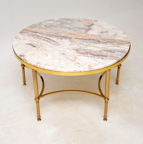 Vintage Italian Brass Marble Coffee Table 1970s For At Pamono Vintage Italian Brass Marble Coffee, Italian Marble Coffee Table Vintage