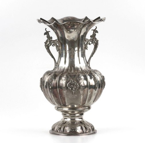 Antique Silver Vase for sale at Pamono