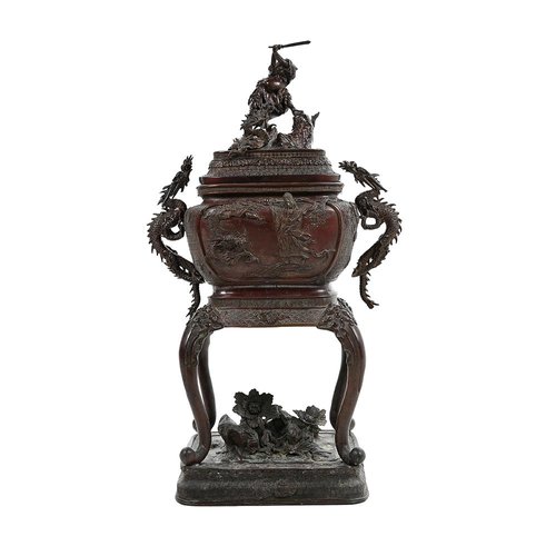 Brûle-parfum Ancien En Bronze - Chine XIXe Siècle, Style Napoléon III, Pièce Authentique !