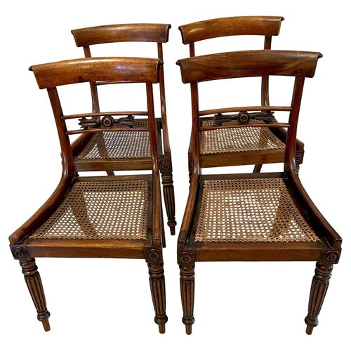 Antique Regency Rosewood Dining Chairs, Vintage Regency Dining Chairs