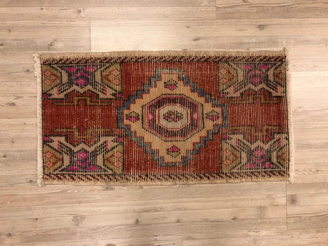 Small Antique Turkish Handmade Rug for sale at Pamono