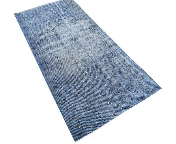 Kleiner blauer Vintage Teppich bei Pamono kaufen