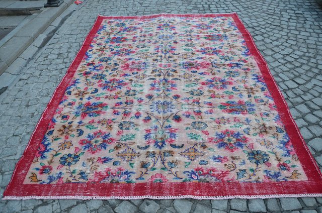 Multicolored Oushak Rug for sale at Pamono