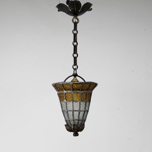 Art Deco Ceiling Lamp With Enclomed, Antique Lighting Fixtures Nyc
