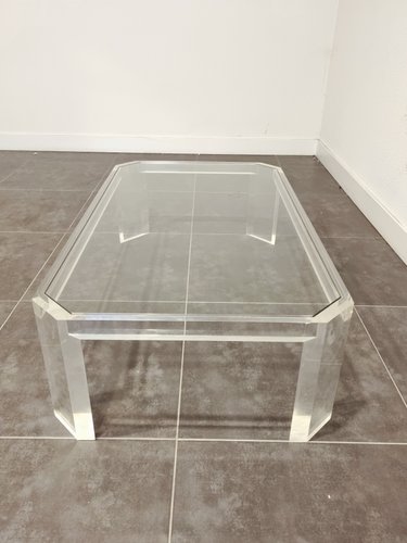 Vintage lucite coffee on sale table