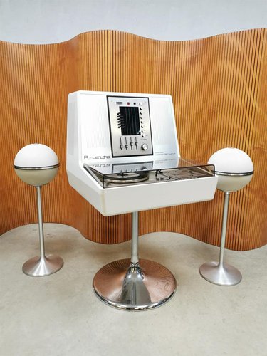 Vintage Stereo Turntable Commander Luxus Radio Record Player from Rosita,  1974, Set of 3 for sale at Pamono