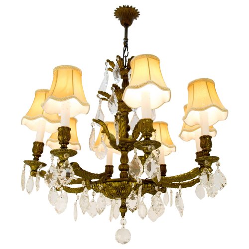 French Louis Xvi Style Bronze And, French Chandelier Lamp Shades