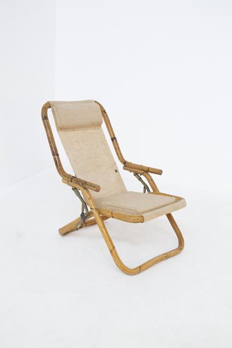 Italian Bamboo Lounge Chair By Del Vera 1950 For At Pamono - Vintage Metal Bamboo Patio Furniture Japan