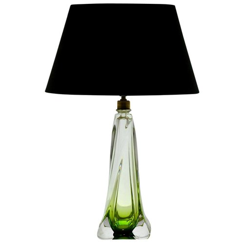 Emerald Green Twisted Light Crystal Table Lamp From Val Saint Lambert For At Pamono Emerald Green Twisted Light Crystal, Emerald Crystal Led Floor Lamp Chrome And Clear Glass