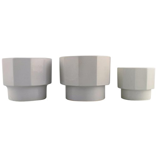 Plantina Flower Pots in Glazed Porcelain by Erix Hennix for