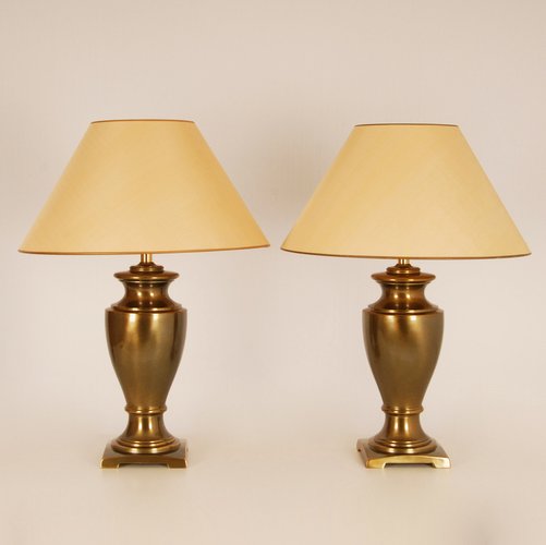 Mid Century Gold Brass Table Lamps, How To Identify Stiffel Brass Lamps In Taiwan