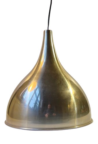 Scandinavian Modern Silhouette Pendant Lamp in Brass by Jo
