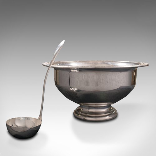 Vintage American Silver Plated Punch Bowl Spoon, Set of for