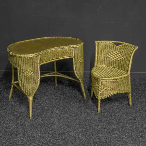 Basket Weave Desk and Chair by Aster, Set of 2 for sale at Pamono