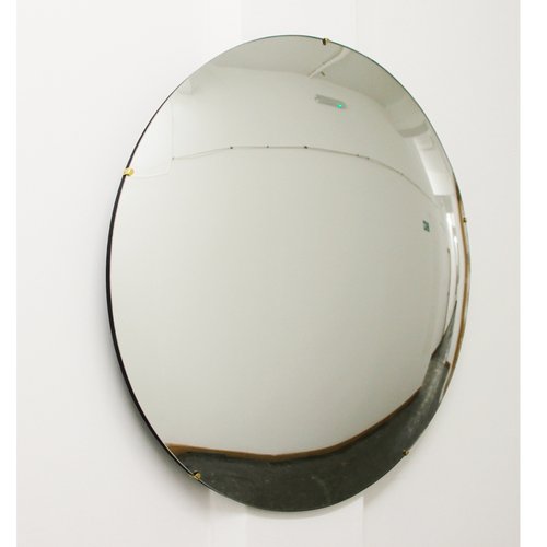 Orbis Convex Round Frameless Mirror, Round Mirror Glass Replacement