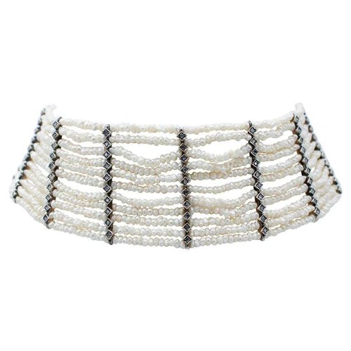 Structured Silver Choker