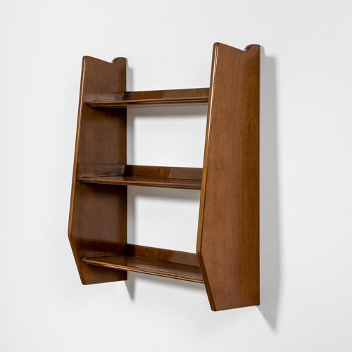 Hängendes Bücherregal mit 3 Holzregalen von Ignazio Gardella, 1950er