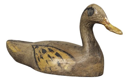 Leurre Canard En Bois Antique Vintage - Décoration Ou Collection