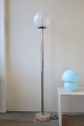 Vintage Murano Filigrana Floor Lamp H, Multi Globe Floor Lamp