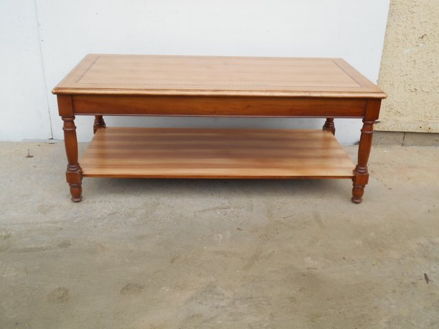 Double Tray And Cherry Plating, Ducal Pine Coffee Table Glass