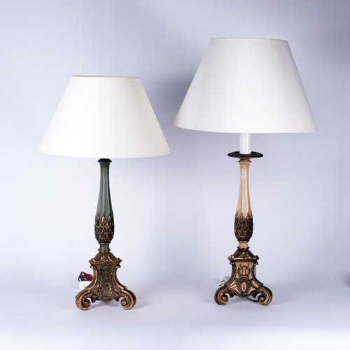 Historic Style Brass Table Lamp For, Bronze Mercury Glass Table Lamp