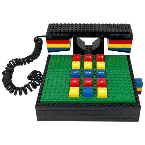Postmodern Lego Telephone Phone from Tyco