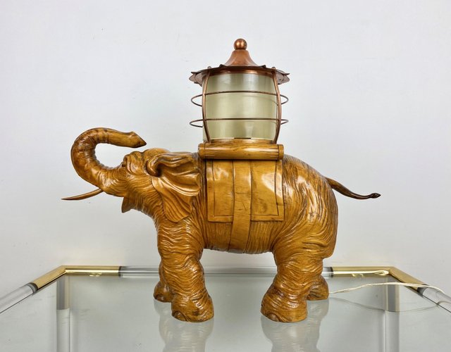 Elephant lamp brass deals