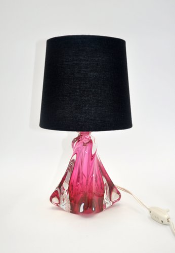 Crystal Table Lamp In Pink From Val, Pink Jewel Table Lamp