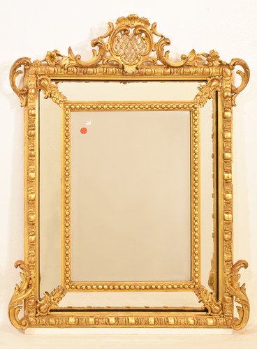 Gold Leaf Frame Wall Mirror, Mirror With Gold Frame Small