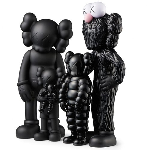 メディコムトイ KAWS Family Vinyl Figures 新品未開封 Kaws, Familienfiguren, Schwarze Version, 2021, Bemaltes Guss-Vinyl