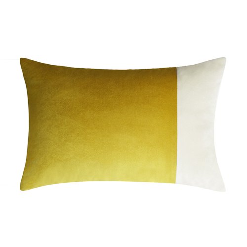 Mustard Yellow and White Double Rectangle Mustard Double Velvet