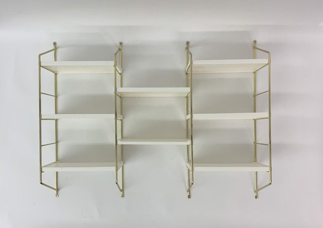 Metal wall sale shelving system