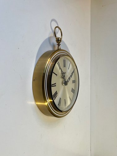 Horloge Murale Navire Vintage – Laiton Poli 10 Cm – Reproduction Royale