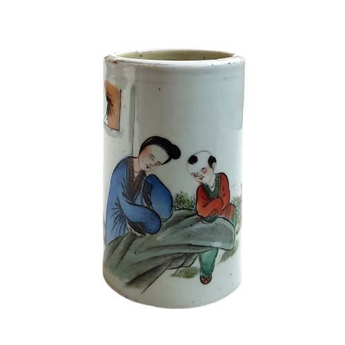 Antique Chinese Hat Stand with the Cowherd and the Weaver Girl for sale