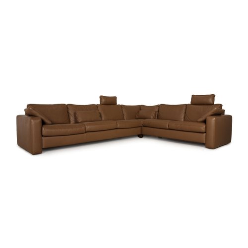 Brown Leather Corner Sofa From, Leather And Corduroy Sofa