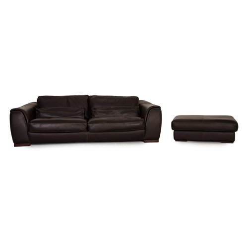 Dark Brown Leather Fjord Three Seater, White Leather Sofa Los Angeles