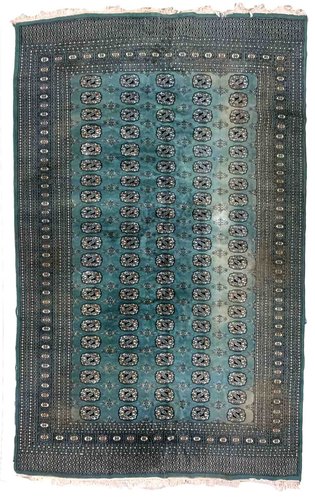 Tapis Ancien Bukhara En Coton à Nœuds - Dimensions 290 X 190 Cm - Origine Pakistan - Certificat D'authenticité