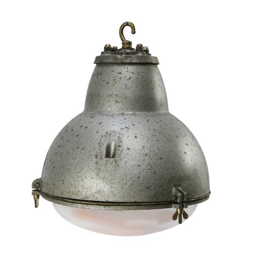 Vintage French Gray Mercury Glass Pendant Light for sale at Pamono