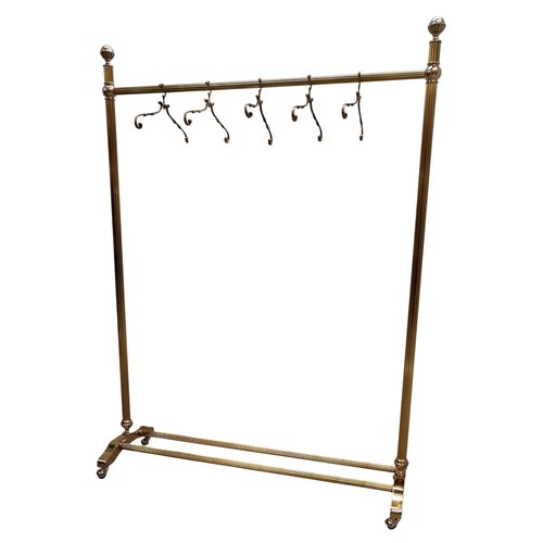 Gilt Brass Clothing Rail by Milo Baughman, Italy, 1970s for sale at Pamono