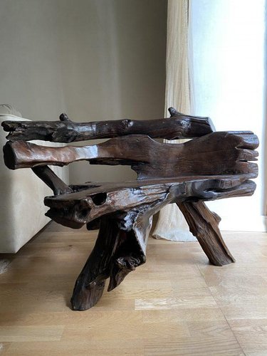Tree Branch Bench For At Pamono, Tree Branch Table And Chairs