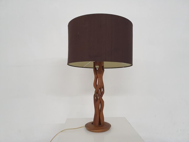 Scandinavian Modern Wooden Table Lamp, Walnut Wooden Table Lamps