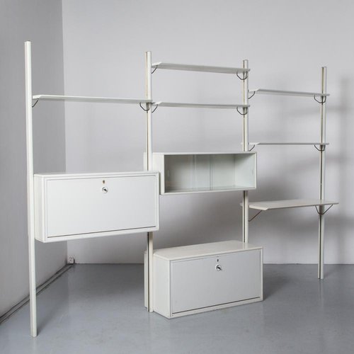 White Wall Unit For At Pamono, Modular Bookcase Wall Uk