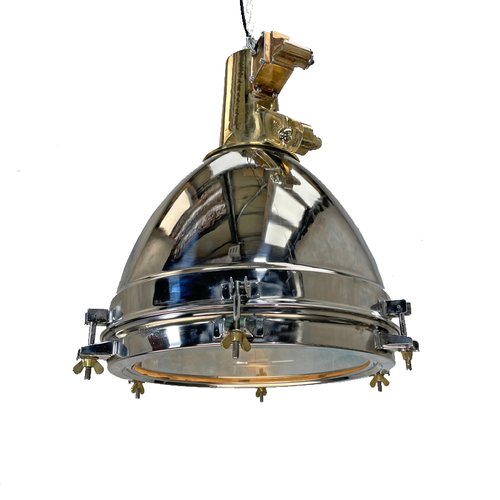 Brass Dome Ceiling Light with Led Bulbs 