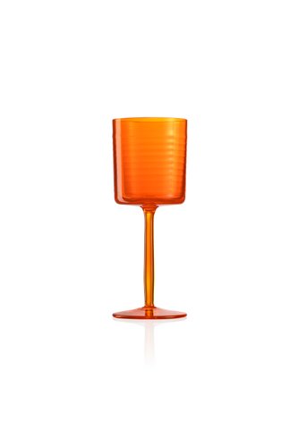 Striped Orange Gigolo Water Glass by Nason Moretti for sale