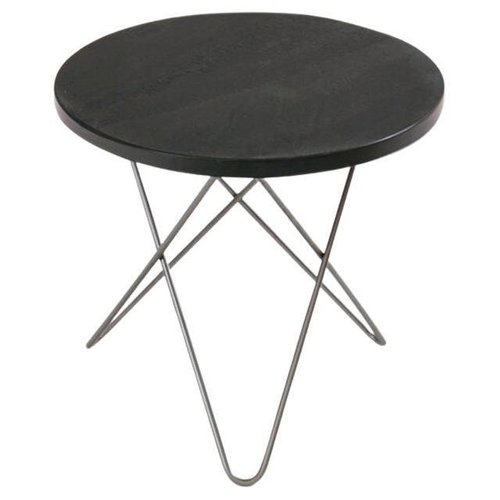 Mini Black Slate and Steel O Coffee Table by Ox Denmarq for sale at Pamono