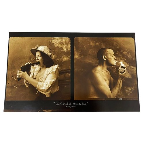 Jan Saudek, The Portrait of Woman & Man, 1980s, Photograph for